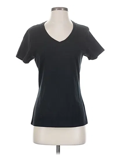 Pre-owned Hanes Short Sleeve T-shirt In Black
