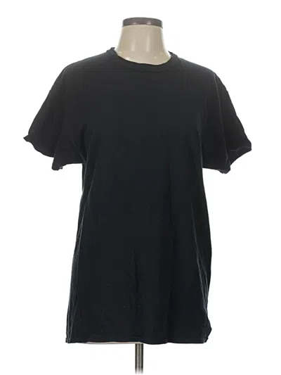 Pre-owned Hanes Short Sleeve T-shirt In Black