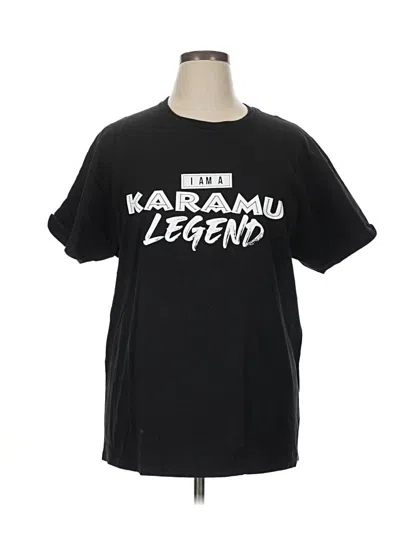 Pre-owned Hanes Short Sleeve T-shirt In Black