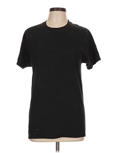 Pre-owned Hanes Short Sleeve T-shirt In Black