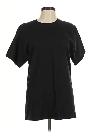 Pre-owned Hanes Short Sleeve T-shirt In Black