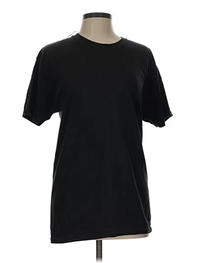 Pre-owned Hanes Short Sleeve T-shirt In Black