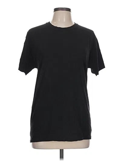 Pre-owned Hanes Short Sleeve T-shirt In Black