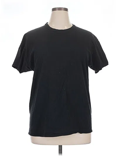 Pre-owned Hanes Short Sleeve T-shirt In Black