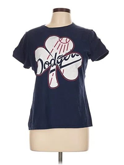 Pre-owned Hanes Short Sleeve T-shirt In Blue