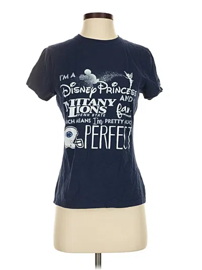 Pre-owned Hanes Short Sleeve T-shirt In Blue