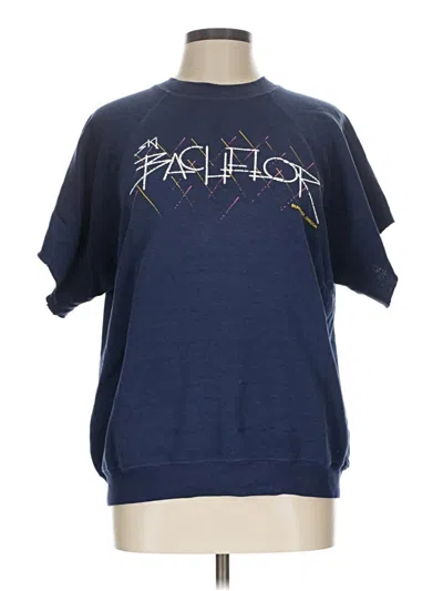 Pre-owned Hanes Short Sleeve T-shirt In Blue
