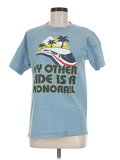 Pre-owned Hanes Short Sleeve T-shirt In Blue