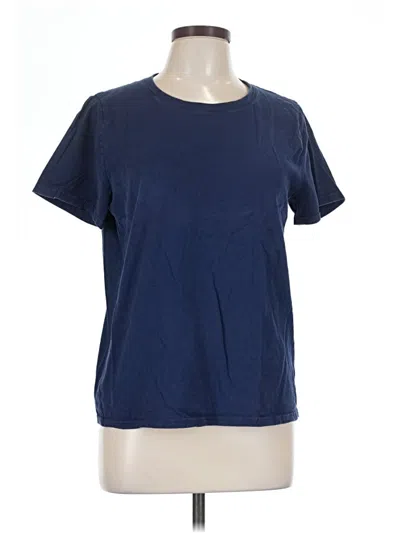 Pre-owned Hanes Short Sleeve T-shirt In Blue