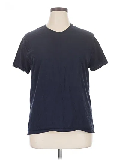 Pre-owned Hanes Short Sleeve T-shirt In Blue