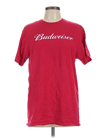 Pre-owned Hanes Short Sleeve T-shirt In Burgundy