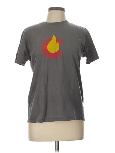 Pre-owned Hanes Short Sleeve T-shirt In Gray