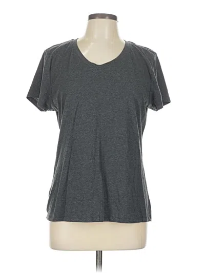 Pre-owned Hanes Short Sleeve T-shirt In Gray