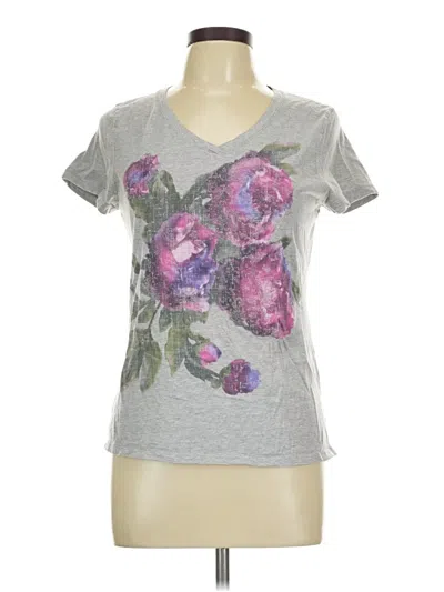 Pre-owned Hanes Short Sleeve T-shirt In Gray