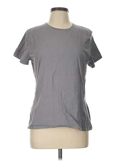 Pre-owned Hanes Short Sleeve T-shirt In Gray