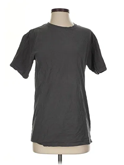 Pre-owned Hanes Short Sleeve T-shirt In Gray