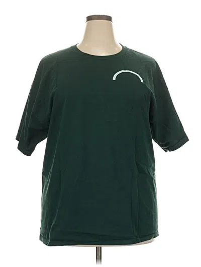 Pre-owned Hanes Short Sleeve T-shirt In Green