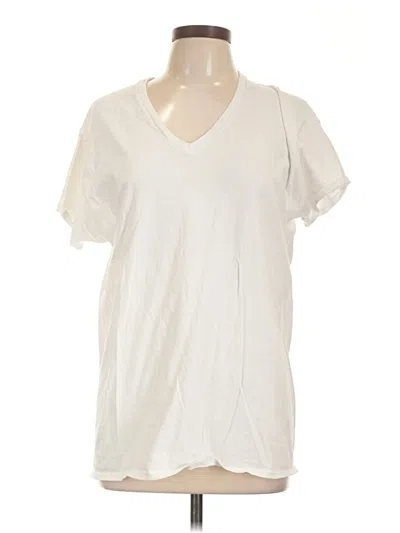 Pre-owned Hanes Short Sleeve T-shirt In Ivory