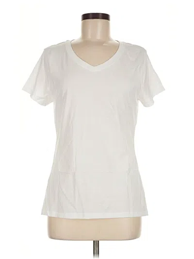 Pre-owned Hanes Short Sleeve T-shirt In Ivory