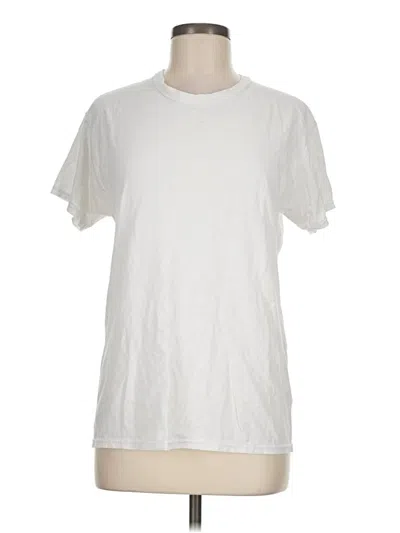 Pre-owned Hanes Short Sleeve T-shirt In Ivory