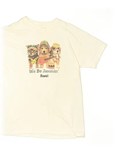 Pre-owned Hanes Kids' Short Sleeve T-shirt In Ivory
