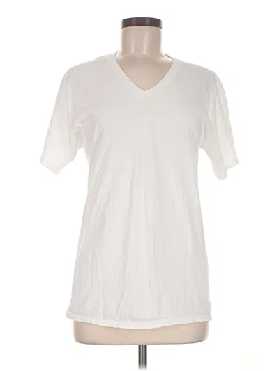Pre-owned Hanes Short Sleeve T-shirt In Ivory