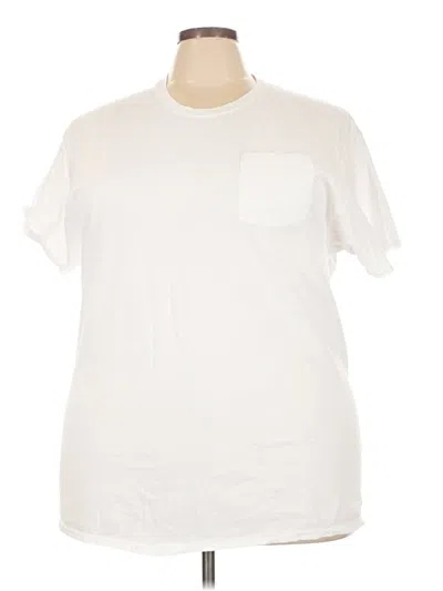 Pre-owned Hanes Short Sleeve T-shirt In Ivory
