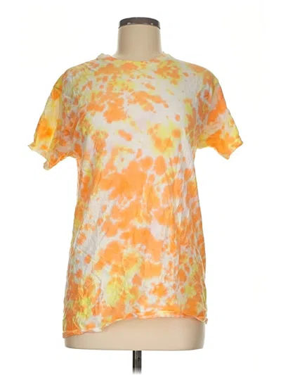 Pre-owned Hanes Short Sleeve T-shirt In Orange