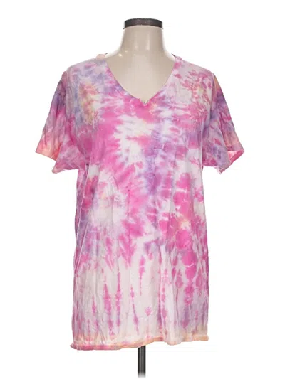 Pre-owned Hanes Short Sleeve T-shirt In Pink