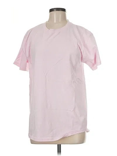 Pre-owned Hanes Short Sleeve T-shirt In Pink