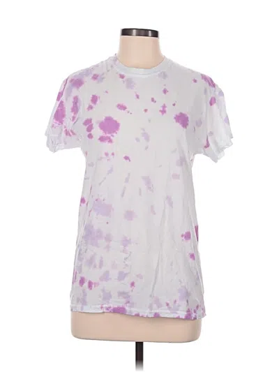Pre-owned Hanes Short Sleeve T-shirt In Purple