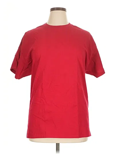 Pre-owned Hanes Short Sleeve T-shirt In Red