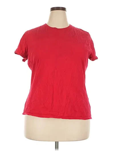Pre-owned Hanes Short Sleeve T-shirt In Red