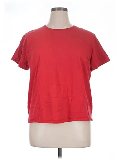 Pre-owned Hanes Short Sleeve T-shirt In Red