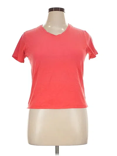 Pre-owned Hanes Short Sleeve T-shirt In Red