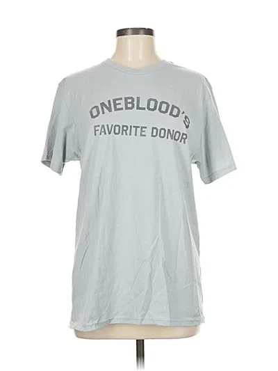 Pre-owned Hanes Short Sleeve T-shirt In Silver