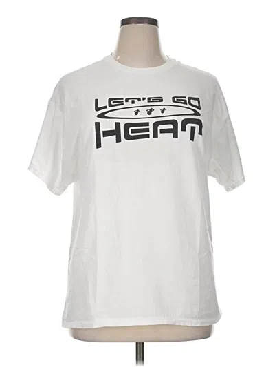 Pre-owned Hanes Short Sleeve T-shirt In White
