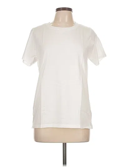 Pre-owned Hanes Short Sleeve T-shirt In White