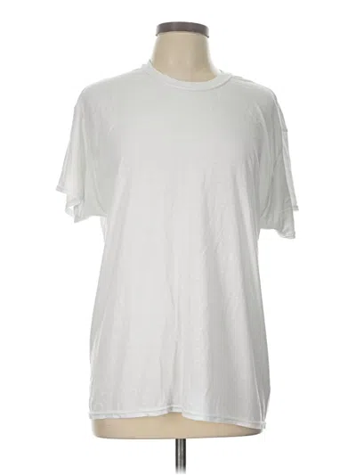 Pre-owned Hanes Short Sleeve T-shirt In White