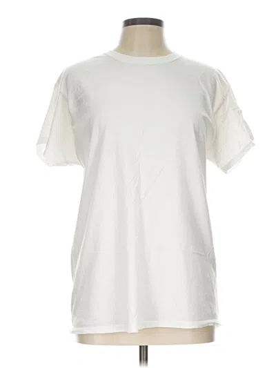 Pre-owned Hanes Short Sleeve T-shirt In White