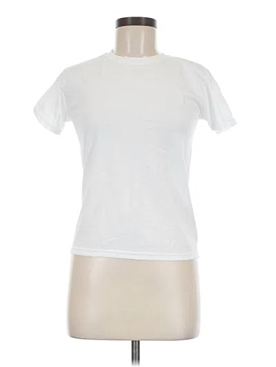 Pre-owned Hanes Short Sleeve T-shirt In White
