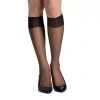 Hanes Silk Reflections Knee Highs In Black