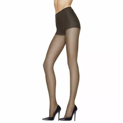 Hanes Silk Reflections Medium Support Pantyhose 0b750 In Black