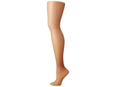 Hanes Silk Reflections Women's High Waist Control Top Sandalfoot Pantyhose Hose Barely There: C-d One Size In Brown