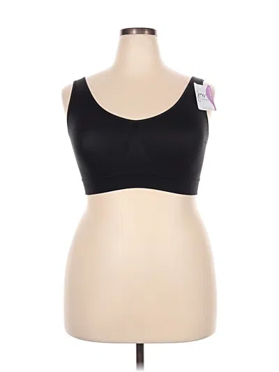 Hanes Sleeveless Top Black Sweetheart Neckline Tops