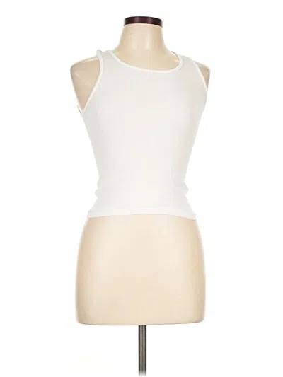 Pre-owned Hanes Sleeveless T-shirt In Ivory