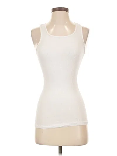 Pre-owned Hanes Sleeveless T-shirt In Ivory