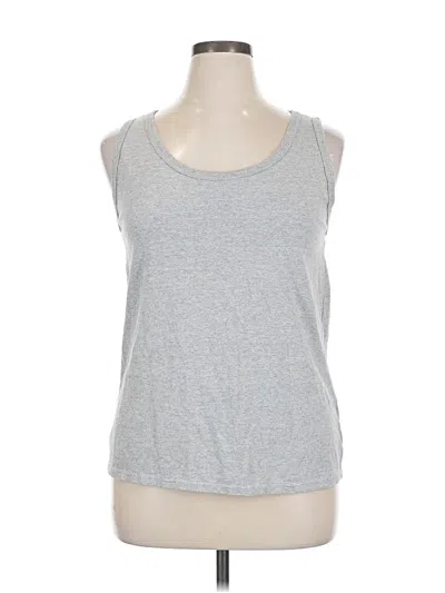 Pre-owned Hanes Sleeveless T-shirt In Silver