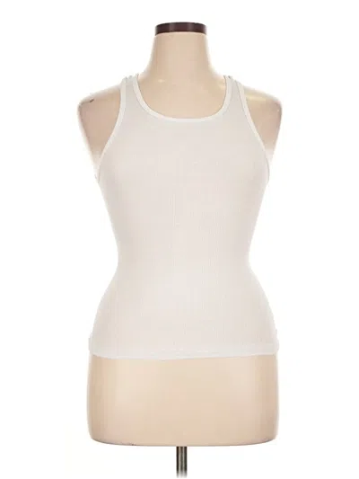 Pre-owned Hanes Sleeveless T-shirt In White