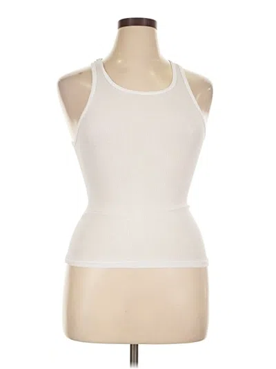 Pre-owned Hanes Sleeveless T-shirt In White